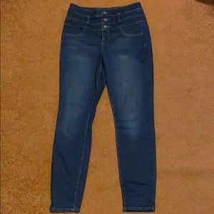 Refuge Dark Wash High-Waisted Skinny Jeans-Size 8